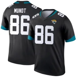 Men's Johnny Mundt Jacksonville Jaguars No.86 Legend Jersey - Black