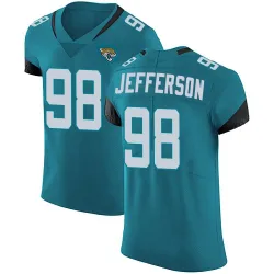 Men's Jordan Jefferson Jacksonville Jaguars No.98 Elite Vapor Untouchable Alternate Jersey - Teal