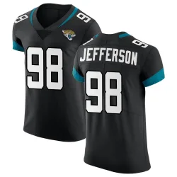 Men's Jordan Jefferson Jacksonville Jaguars No.98 Elite Vapor Untouchable Jersey - Black