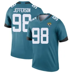 Men's Jordan Jefferson Jacksonville Jaguars No.98 Legend Color Rush Jersey - Teal