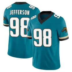 Men's Jordan Jefferson Jacksonville Jaguars No.98 Limited Prowler Throwback Vapor F.U.S.E. Jersey - Teal