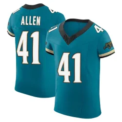 Men's Josh Hines-Allen Jacksonville Jaguars No.41 Elite Prowler Throwback Vapor F.U.S.E. Jersey - Teal