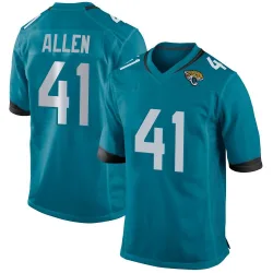 Men's Josh Hines-Allen Jacksonville Jaguars No.41 Game Jersey - Teal