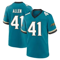 Men's Josh Hines-Allen Jacksonville Jaguars No.41 Game Prowler Throwback Jersey - Teal