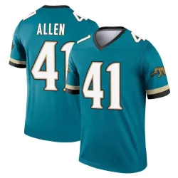 Men's Josh Hines-Allen Jacksonville Jaguars No.41 Legend Prowler Throwback Jersey - Teal