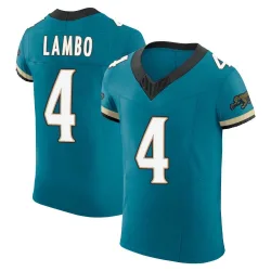 Men's Josh Lambo Jacksonville Jaguars No.4 Elite Prowler Throwback Vapor F.U.S.E. Jersey - Teal