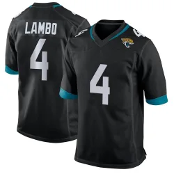 Men's Josh Lambo Jacksonville Jaguars No.4 Game Alternate Jersey - Black