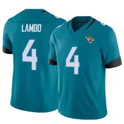 Men's Josh Lambo Jacksonville Jaguars No.4 Limited Vapor F.U.S.E. Jersey - Teal