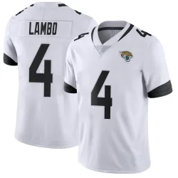 Men's Josh Lambo Jacksonville Jaguars No.4 Limited Vapor Untouchable Jersey - White