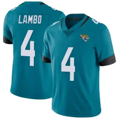 Men's Josh Lambo Jacksonville Jaguars No.4 Limited Vapor Untouchable Team Color Jersey - Teal
