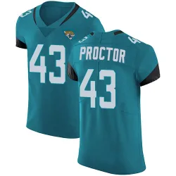 Men's Josh Proctor Jacksonville Jaguars No.43 Elite Vapor Untouchable Alternate Jersey - Teal