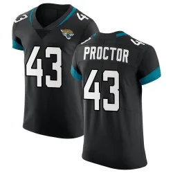 Men's Josh Proctor Jacksonville Jaguars No.43 Elite Vapor Untouchable Jersey - Black