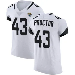 Men's Josh Proctor Jacksonville Jaguars No.43 Elite Vapor Untouchable Road Jersey - White