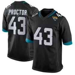 Men's Josh Proctor Jacksonville Jaguars No.43 Game Jersey - Black
