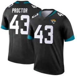 Men's Josh Proctor Jacksonville Jaguars No.43 Legend Jersey - Black