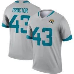 Men's Josh Proctor Jacksonville Jaguars No.43 Legend Silver Inverted Jersey