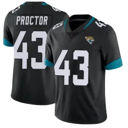 Men's Josh Proctor Jacksonville Jaguars No.43 Limited Vapor Untouchable Jersey - Black