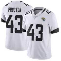 Men's Josh Proctor Jacksonville Jaguars No.43 Limited Vapor Untouchable Jersey - White