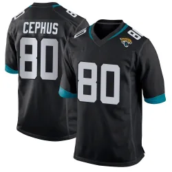 Men's Joshua Cephus Jacksonville Jaguars No.80 Game Jersey - Black
