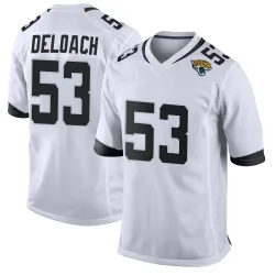 Men's Kalen DeLoach Jacksonville Jaguars No.53 Game Jersey - White