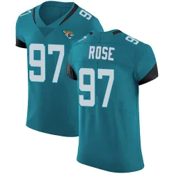 Men's Keivie Rose Jacksonville Jaguars No.97 Elite Vapor Untouchable Alternate Jersey - Teal
