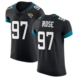 Men's Keivie Rose Jacksonville Jaguars No.97 Elite Vapor Untouchable Jersey - Black