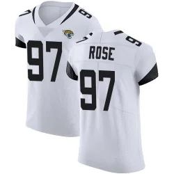 Men's Keivie Rose Jacksonville Jaguars No.97 Elite Vapor Untouchable Road Jersey - White