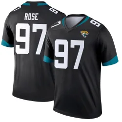 Men's Keivie Rose Jacksonville Jaguars No.97 Legend Jersey - Black