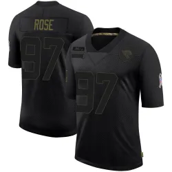 Men's Keivie Rose Jacksonville Jaguars No.97 Limited 2020 Salute To Service Jersey - Black