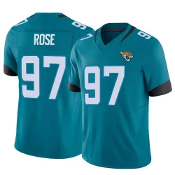 Men's Keivie Rose Jacksonville Jaguars No.97 Limited Vapor F.U.S.E. Jersey - Teal