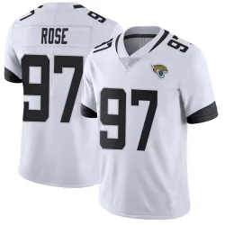 Men's Keivie Rose Jacksonville Jaguars No.97 Limited Vapor Untouchable Jersey - White
