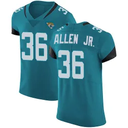 Men's LeQuint Allen Jacksonville Jaguars No.36 Elite Vapor Untouchable Alternate Jersey - Teal