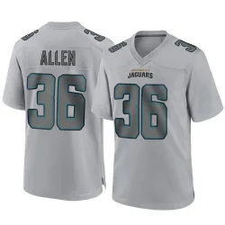 Men's LeQuint Allen Jacksonville Jaguars No.36 Game Atmosphere Fashion Jersey - Gray