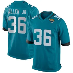 Men's LeQuint Allen Jacksonville Jaguars No.36 Game Jersey - Teal