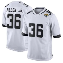 Men's LeQuint Allen Jacksonville Jaguars No.36 Game Jersey - White