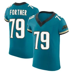 Men's Luke Fortner Jacksonville Jaguars No.79 Elite Prowler Throwback Vapor F.U.S.E. Jersey - Teal