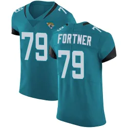 Men's Luke Fortner Jacksonville Jaguars No.79 Elite Vapor Untouchable Alternate Jersey - Teal
