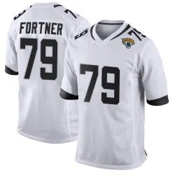 Men's Luke Fortner Jacksonville Jaguars No.79 Game Jersey - White