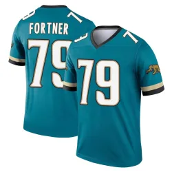 Men's Luke Fortner Jacksonville Jaguars No.79 Legend Prowler Throwback Jersey - Teal