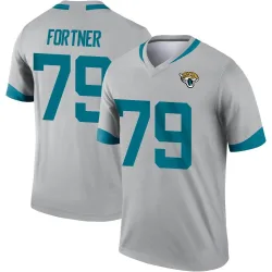 Men's Luke Fortner Jacksonville Jaguars No.79 Legend Silver Inverted Jersey