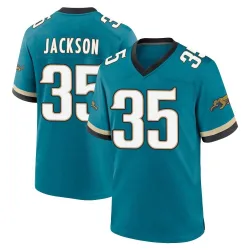Men's Matthew Jackson Jacksonville Jaguars No.35 Game Prowler Throwback Jersey - Teal