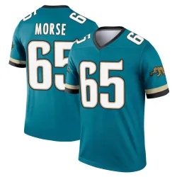 Men's Mitch Morse Jacksonville Jaguars No.65 Legend Prowler Throwback Jersey - Teal
