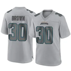 Men's Montaric Brown Jacksonville Jaguars No.30 Game Atmosphere Fashion Jersey - Gray