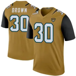 Men's Montaric Brown Jacksonville Jaguars No.30 Legend Color Rush Bold Jersey - Gold
