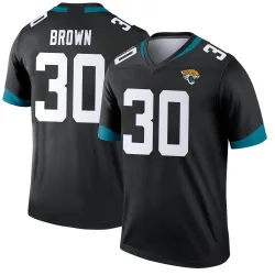 Men's Montaric Brown Jacksonville Jaguars No.30 Legend Jersey - Black
