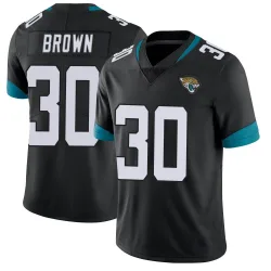 Men's Montaric Brown Jacksonville Jaguars No.30 Limited Vapor Untouchable Jersey - Black