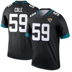 Men's Myles Cole Jacksonville Jaguars No.59 Legend Jersey - Black