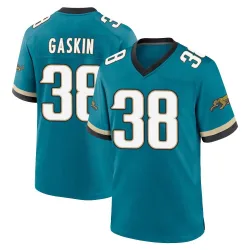 Men's Myles Gaskin Jacksonville Jaguars No.38 Game Prowler Throwback Jersey - Teal