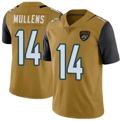 Men's Nick Mullens Jacksonville Jaguars No.14 Limited Color Rush Vapor Untouchable Jersey - Gold
