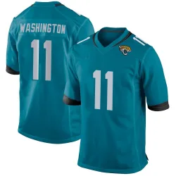 Men's Parker Washington Jacksonville Jaguars No.11 Game Jersey - Teal